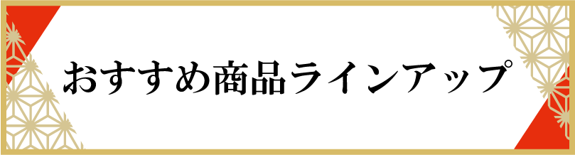 おすすめ商品ラインアップ